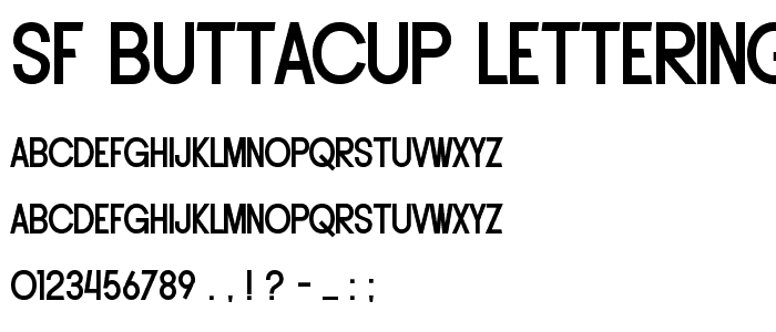 SF Buttacup Lettering Bold font